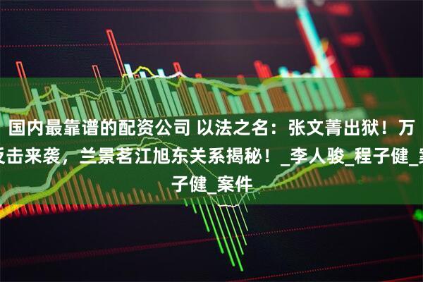 国内最靠谱的配资公司 以法之名：张文菁出狱！万海反击来袭，兰景茗江旭东关系揭秘！_李人骏_程子健_案件